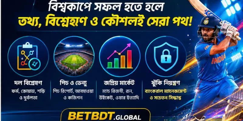 আইসিসিক্রিকেটবিশ্বকাপেঅংশগ্রহণেরগাইডম্যাচবিশ্লেষণওঅডস