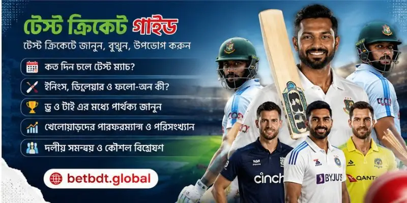 টেস্ট ক্রিকেট গাইড – গুরুত্বপূর্ণ পরিসংখ্যান, কৌশল, আন্তর্জাতিক সিরিজ ও ম্যাচ বিশ্লেষণ